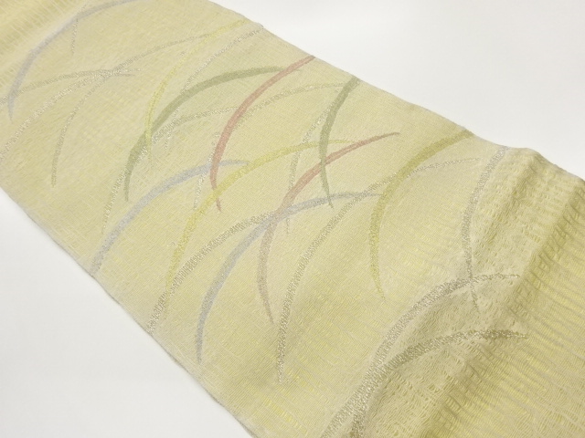 JAPANESE FUKURO OBI FOR SUMMER / WOVEN GRASS